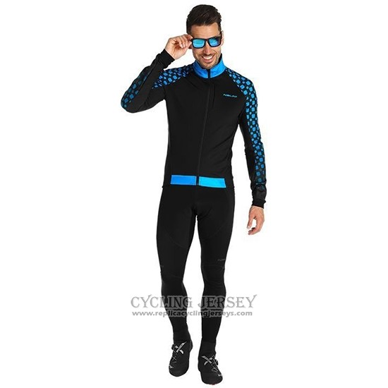 2019 Cycling Jersey Nalini Crit 3l 2.0 Black Blue Long Sleeve And Bib Tight